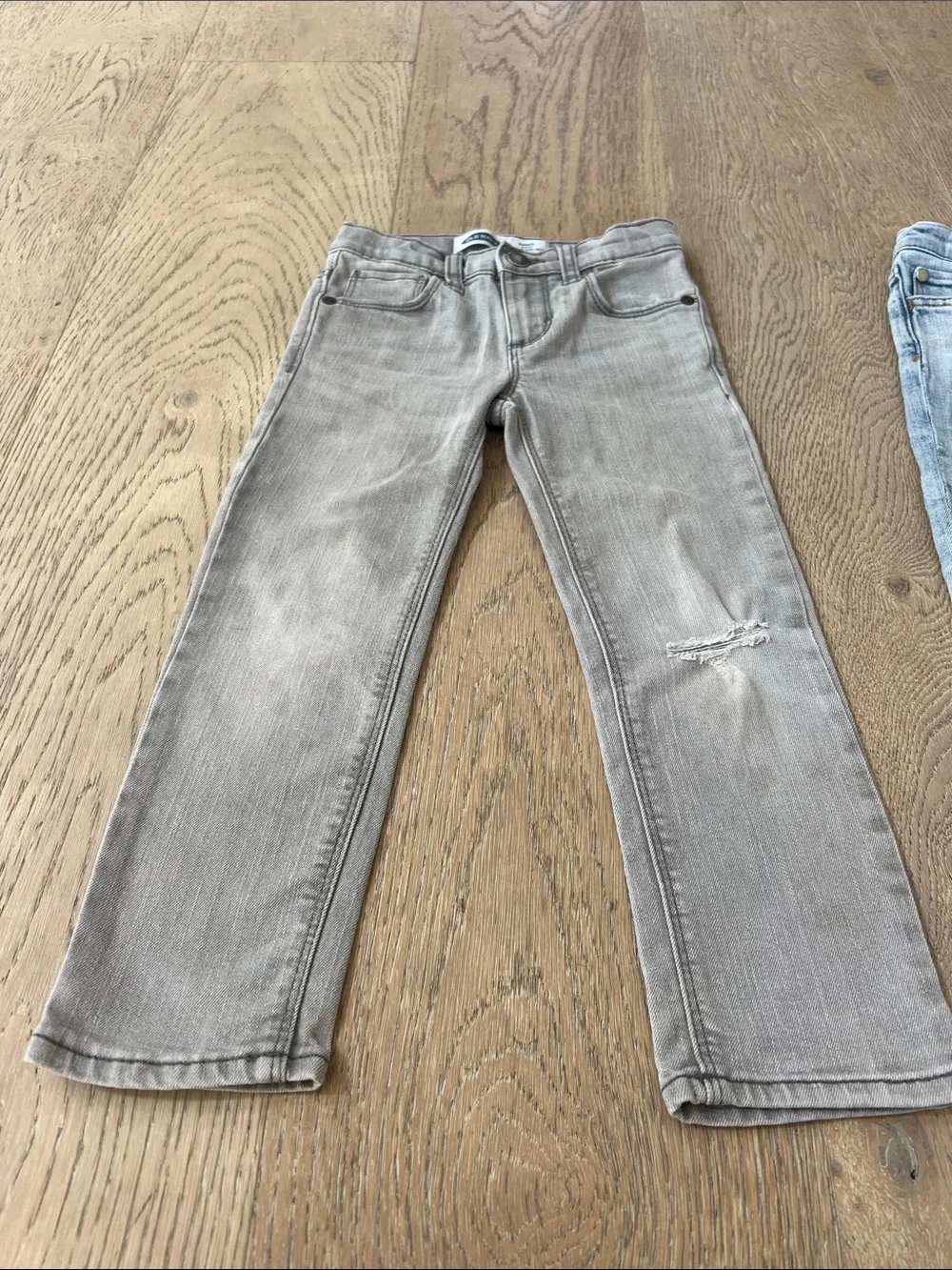 4T Kids Two-Pack Skinny Stretch Jeans - Gray & Light Blue Distressed